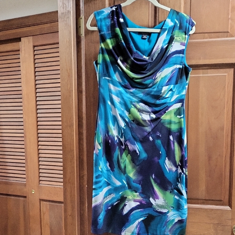 Elegant Multicolor Sleeveless Dress